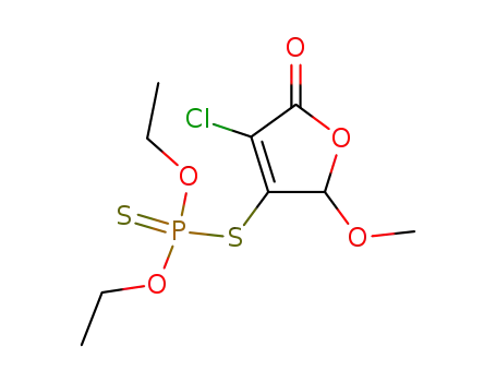 Di-O-ethyl 3-chloro-5-methoxy-2-<5H>-furanon-4-yl dithiophosphate