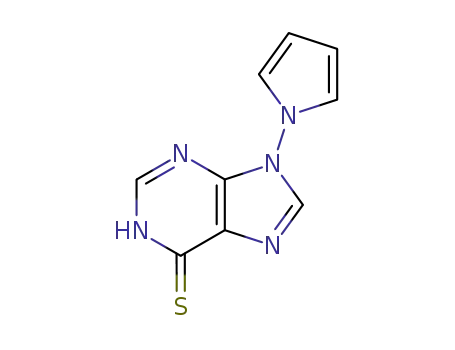 Molecular Structure of 37154-83-9 (9-pyrrol-1-yl-3H-purine-6-thione)