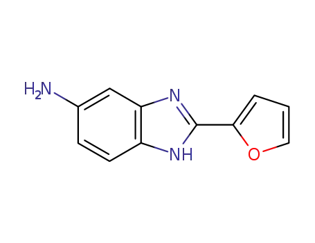 Molecular Structure of 37128-74-8 (1H-Benzimidazol-5-amine,2-(2-furanyl)-(9CI))