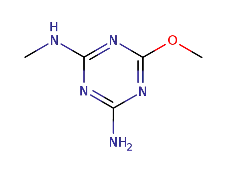 Molecular Structure of 37019-25-3 (2-Methoxy-4-amino-6-methylamino-1,3,5-triazine)