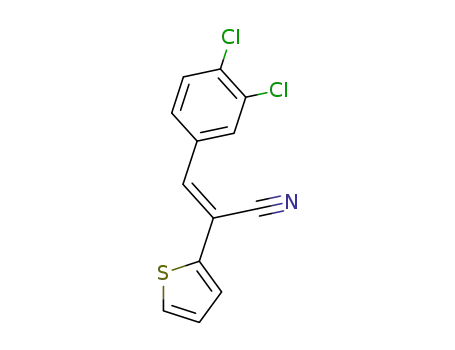Molecular Structure of 37034-00-7 (3-(3,4-dichlorophenyl)-2-(thiophen-2-yl)prop-2-enenitrile)