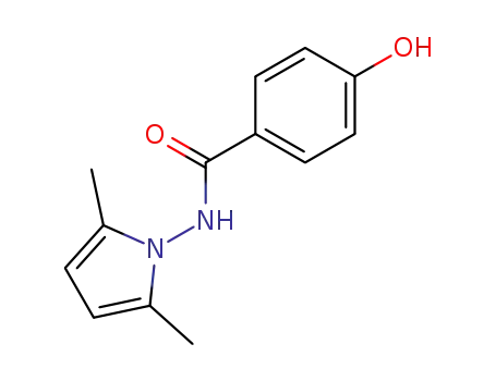 Molecular Structure of 37034-69-8 (N-(2,5-DIMETHYL-1H-PYRROL-1-YL)-4-HYDROXYBENZAMIDE)