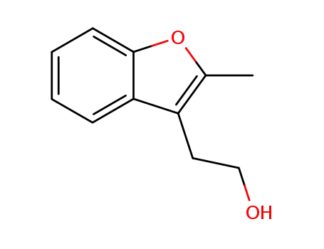 Molecular Structure of 37113-58-9 (3-(2-Hydroxyethyl)-2-methylbenzofuran)