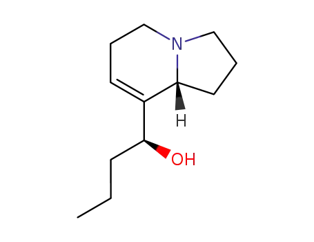 (+)-(8aR,1'S)-1,2,3,5,6,8a-hexahydro-8-(1-hydroxybutyl)indolizine