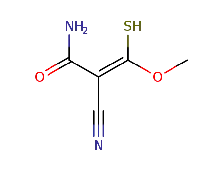 Molecular Structure of 37086-72-9 (2-Propenamide,  2-cyano-3-mercapto-3-methoxy-)