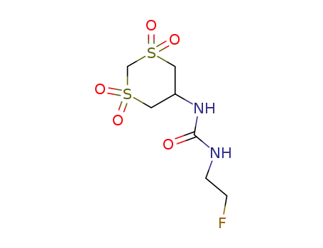 Molecular Structure of 33021-90-8 (1-(2-fluoroethyl)-3-(1,1,3,3-tetraoxido-1,3-dithian-5-yl)urea)