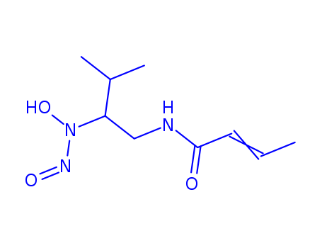 2-Butenamide,N-[(2S)-2-(hydroxynitrosoamino)-3-methylbutyl]-, (2E)- cas  37134-80-8