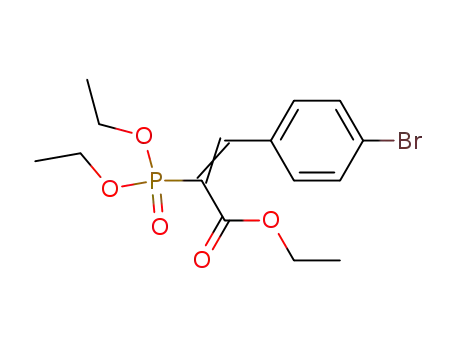 Molecular Structure of 37176-94-6 (3-(4-Bromophenyl)propenoic acid, 2-(diethoxyphosphinyl)-, ethyl ester)