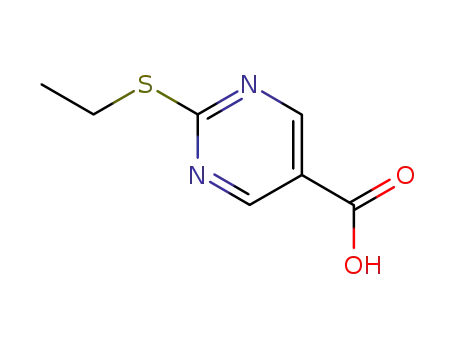 Molecular Structure of 37131-88-7 (5-Pyrimidinecarboxylic acid, 2-(ethylthio)- (9CI))