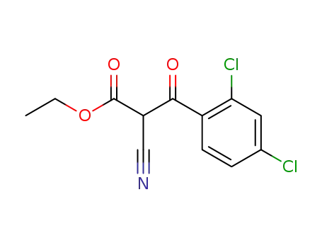 Molecular Structure of 3288-46-8 (2-Cyano-3-(2,4-dichloro-phenyl)-3-oxo-propionic acid ethyl ester)