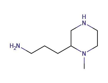 Molecular Structure of 330451-28-0 (2-Piperazinepropanamine,1-methyl-(9CI))