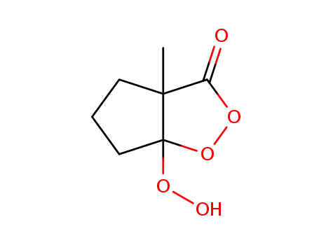 Molecular Structure of 42260-62-8 (6a-hydroperoxy-3a-methyltetrahydrocyclopenta[c][1,2]dioxol-3(3aH)-one)