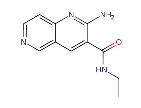 Molecular Structure of 37486-00-3 (2-amino-N-ethyl-1,6-naphthyridine-3-carboxamide)