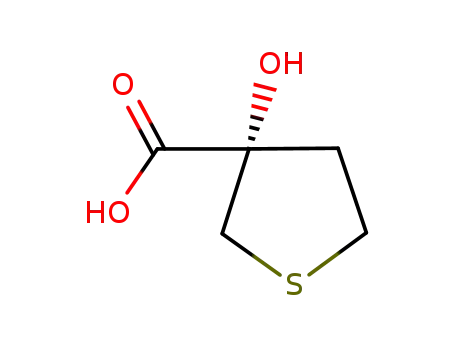 Molecular Structure of 552888-23-0 (3-Thiophenecarboxylic acid, tetrahydro-3-hydroxy-, (3S)- (9CI))