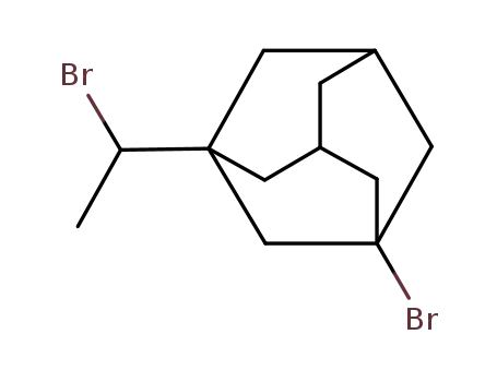 Molecular Structure of 37845-01-5 (1-BROMO-3-(1-BROMOETHYL)ADAMANTANE)