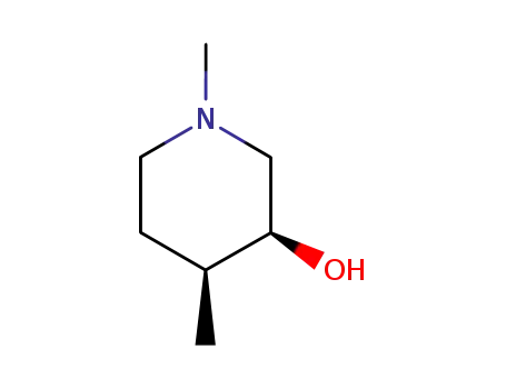 Molecular Structure of 37835-47-5 (3-Piperidinol, 1,4-dimethyl-, trans-)