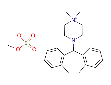 Molecular Structure of 3774-39-8 (4-(10,11-dihydro-5H-dibenzo[a,d][7]annulen-5-yl)-1,1-dimethylpiperazin-1-ium methyl sulfate)