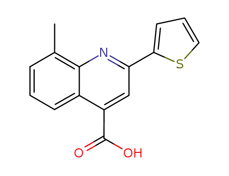 Molecular Structure of 33289-45-1 (8-METHYL-2-THIEN-2-YLQUINOLINE-4-CARBOXYLIC ACID)