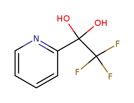 Molecular Structure of 33284-18-3 (2,2,2-trifluoro-1-(pyridine-2-yl)ethane-1,1-diol)