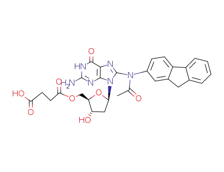 Succinic acid mono-((2R,3S,5R)-5-{8-[acetyl-(9H-fluoren-2-yl)-amino]-2-amino-6-oxo-1,6-dihydro-purin-9-yl}-3-hydroxy-tetrahydro-furan-2-ylmethyl) ester