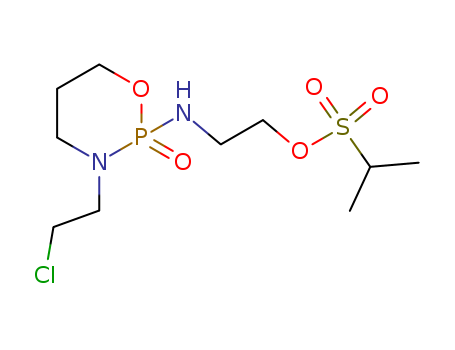 2-PROPANESULFONIC ACID 2-((3-(2-CHLOROETHYL)TETRAHYDRO-2H-1,3,2-OXAZA PHOSPHORIN-2-YL)AMINO)ETHYL ESTER,P-OXIDE