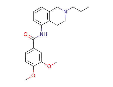 Molecular Structure of 37481-32-6 (3,4-Dimethoxy-N-(1,2,3,4-tetrahydro-2-propylisoquinolin-5-yl)benzamide)
