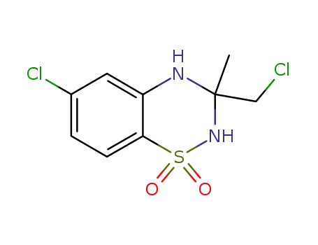 6-chloro-3-chloromethyl-3-methyl-3,4-dihydro-2<i>H</i>-benzo[<i>e</i>][1,2,4]thiadiazine 1,1-dioxide