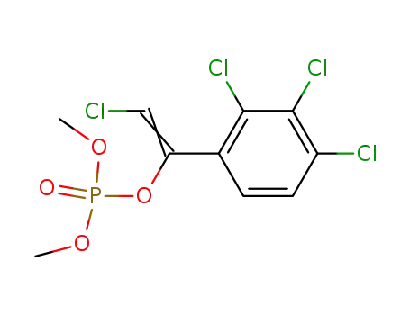 Molecular Structure of 37913-85-2 (1,2,3-trichloro-4-[(E)-2-chloro-1-dimethoxyphosphoryloxy-ethenyl]benze ne)