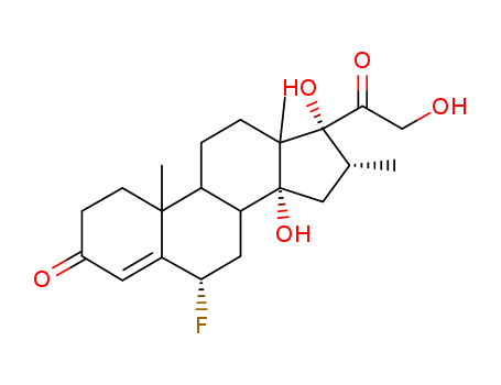 Pregn-4-ene-3,20-dione,6-fluoro-14,17,21-trihydroxy-16-methyl-, (6a,16a)- (9CI) cas  377-25-3