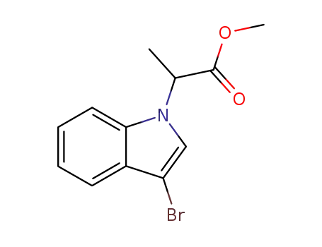 Molecular Structure of 486396-70-7 (2-(3-bromo-indol-1-yl)-propionic acid methyl ester)