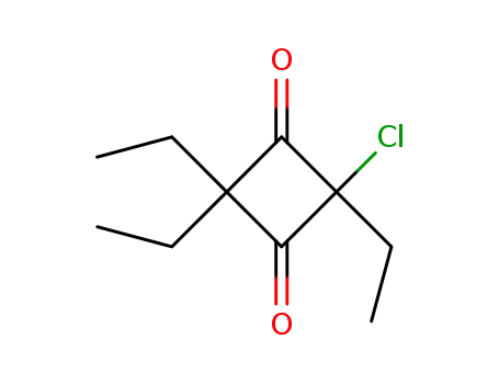 Molecular Structure of 54363-25-6 (2-Chloro-2,4,4-triethyl-cyclobutane-1,3-dione)