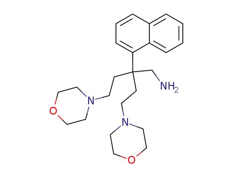 Molecular Structure of 27566-35-4 (4-(morpholin-4-yl)-2-[2-(morpholin-4-yl)ethyl]-2-(naphthalen-1-yl)butan-1-amine)