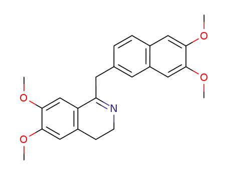 Molecular Structure of 37708-04-6 (1-[(6,7-dimethoxynaphthalen-2-yl)methyl]-6,7-dimethoxy-3,4-dihydroisoquinoline)