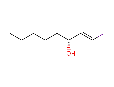 Molecular Structure of 42541-99-1 ((R)-1-Iodo-(E)-1-octen-3-ol)