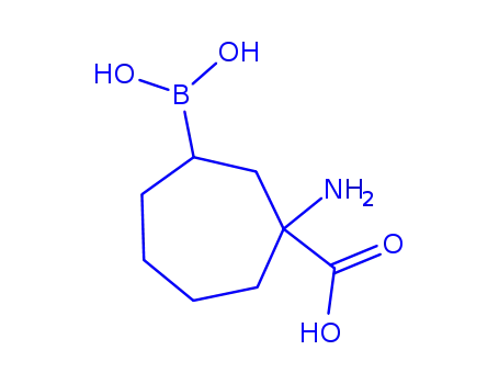 Cycloheptanecarboxylic acid, 1-amino-3-borono-, (1S)- (9CI)