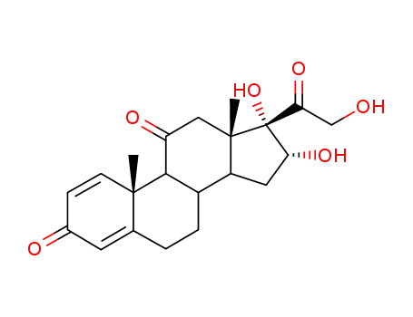 Molecular Structure of 3754-05-0 (16α,17,21-Trihydroxy-pregna-1,4-diene-3,11,20-trione)