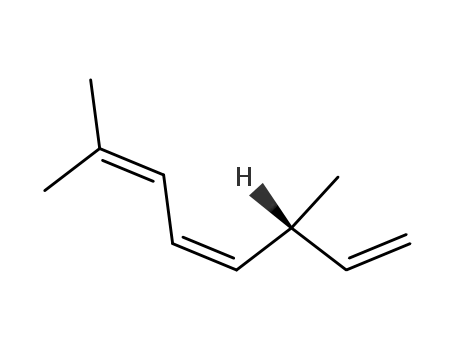 Molecular Structure of 33403-67-7 ((3R,4Z)-3,7-Dimethyl-1,4,6-octatriene)