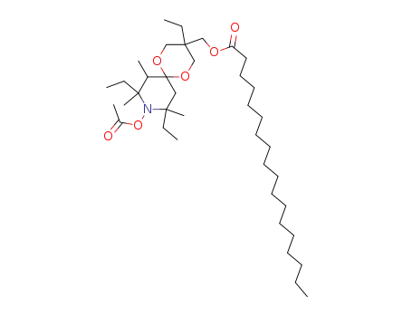 Molecular Structure of 376588-17-9 ([9-(Acetyloxy)-3,8,10-triethyl-7,8,10-trimethyl-1,5-dioxa-9-azaspiro[5.5]undec-3-yl]methyl octadecanoate)
