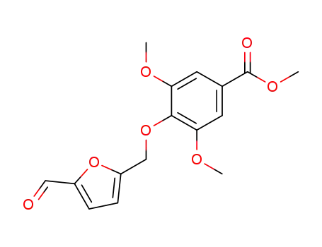 Molecular Structure of 99463-12-4 (methyl 4-<(5'-formylfuran-2'-yl)methoxy>-3,5-dimethoxybenzoate)