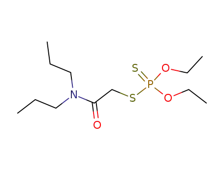 Molecular Structure of 37744-82-4 (2-diethoxyphosphinothioylsulfanyl-N,N-dipropyl-acetamide)