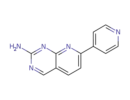 Molecular Structure of 37562-47-3 (7-Pyridin-4-yl-pyrido[2,3-d]pyrimidin-2-ylamine)