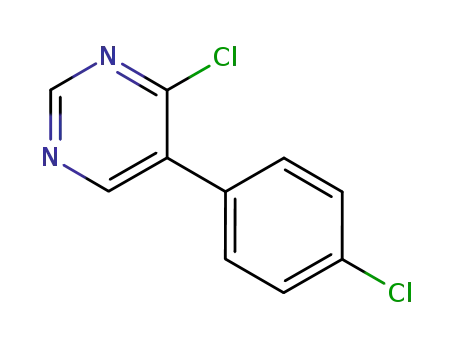 Molecular Structure of 33258-76-3 (4-CHLORO-5-(4-CHLOROPHENYL)-PYRIMIDINE)