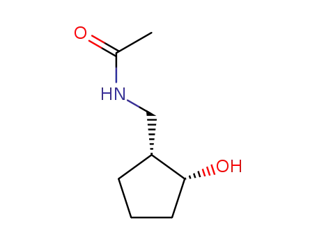 Molecular Structure of 375819-12-8 (Acetamide, N-[[(1R,2S)-2-hydroxycyclopentyl]methyl]- (9CI))