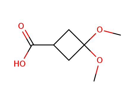 Cyclobutanecarboxylic acid, 3,3-dimethoxy- (9CI)