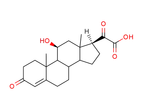 Molecular Structure of 33762-00-4 (Corticosterone 21-Carboxylic Acid)