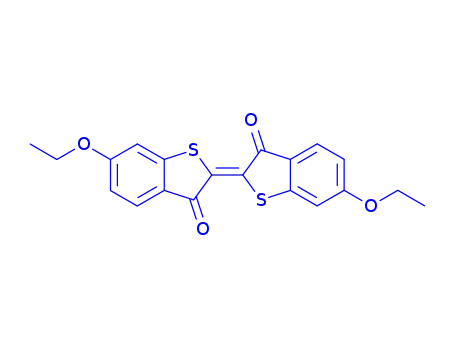 Molecular Structure of 3263-31-8 (6-ethoxy-2-(6-ethoxy-3-oxobenzo[b]thien-2(3H)-ylidene)benzo[b]thiophene-3(2H)-one)