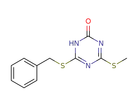 Molecular Structure of 32683-77-5 (6-(benzylsulfanyl)-4-(methylsulfanyl)-1,3,5-triazin-2(1H)-one)