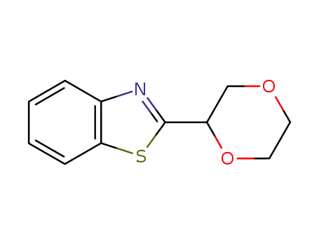 Molecular Structure of 33787-78-9 (Benzothiazole, 2-(1,4-dioxan-2-yl)- (9CI))