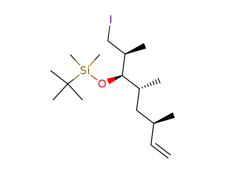 tert-Butyl-[(1R,2R,4R)-1-((S)-2-iodo-1-methyl-ethyl)-2,4-dimethyl-hex-5-enyloxy]-dimethyl-silane