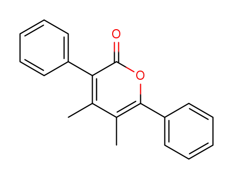 Molecular Structure of 33731-56-5 (3,6-Diphenyl-4,5-dimethyl-2H-pyran-2-one)